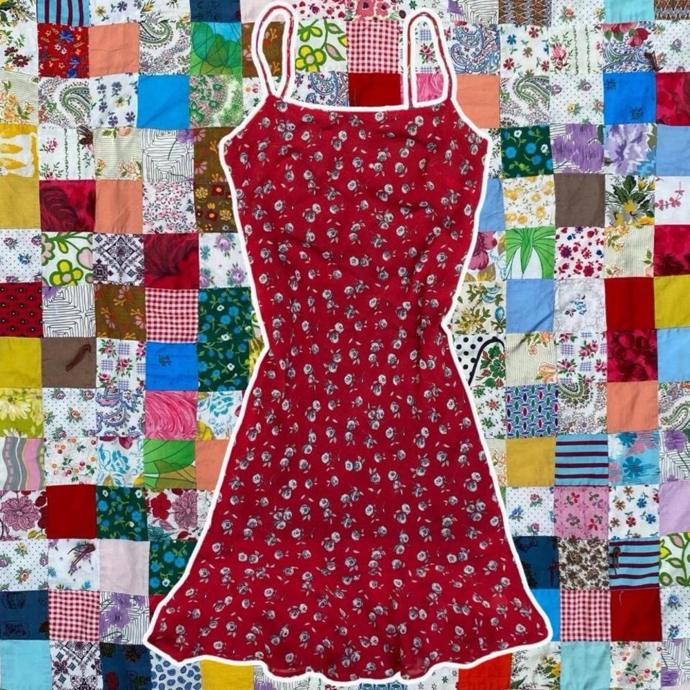 Jonathan Martin Red Floral Mini Dress